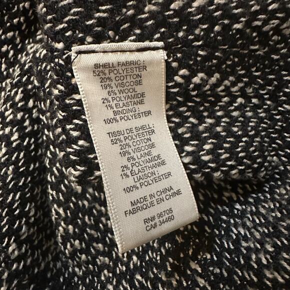 Rebecca Taylor black & cream knit zip-up jacket size 6 - Picture 8 of 12